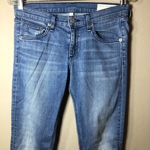 Rag & Bone Jean Jeans Womens 26 Blue Whitby Capri Mid Rise Stretch Denim Classic